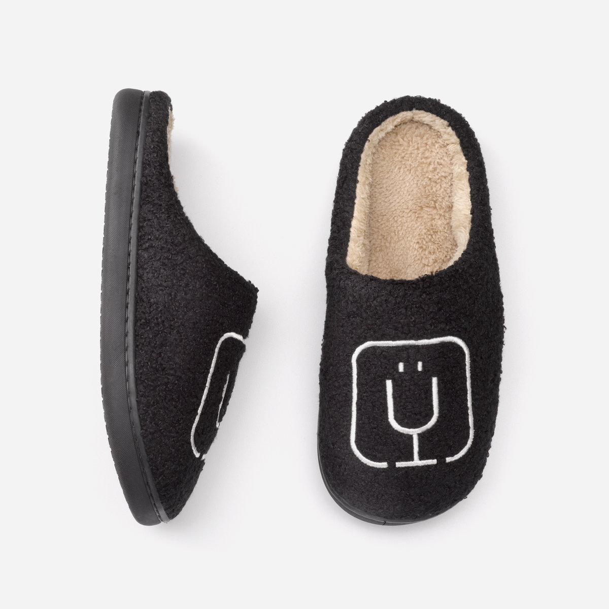 brumate-fuzzy-slippers-black-k3 apparel-slippers-above.png